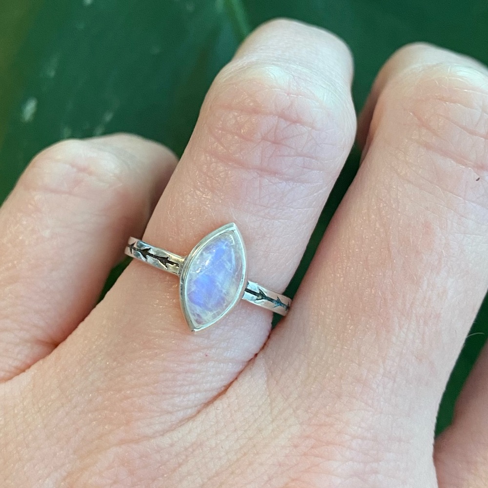 Silver Moonstone Ring - image 5